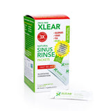 Xlear enjuague nasal, botella vertida, facilita un lavado cómodo.