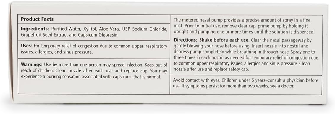 Rociador nasal Xlear MAX para una pulverización fina y rápida.
