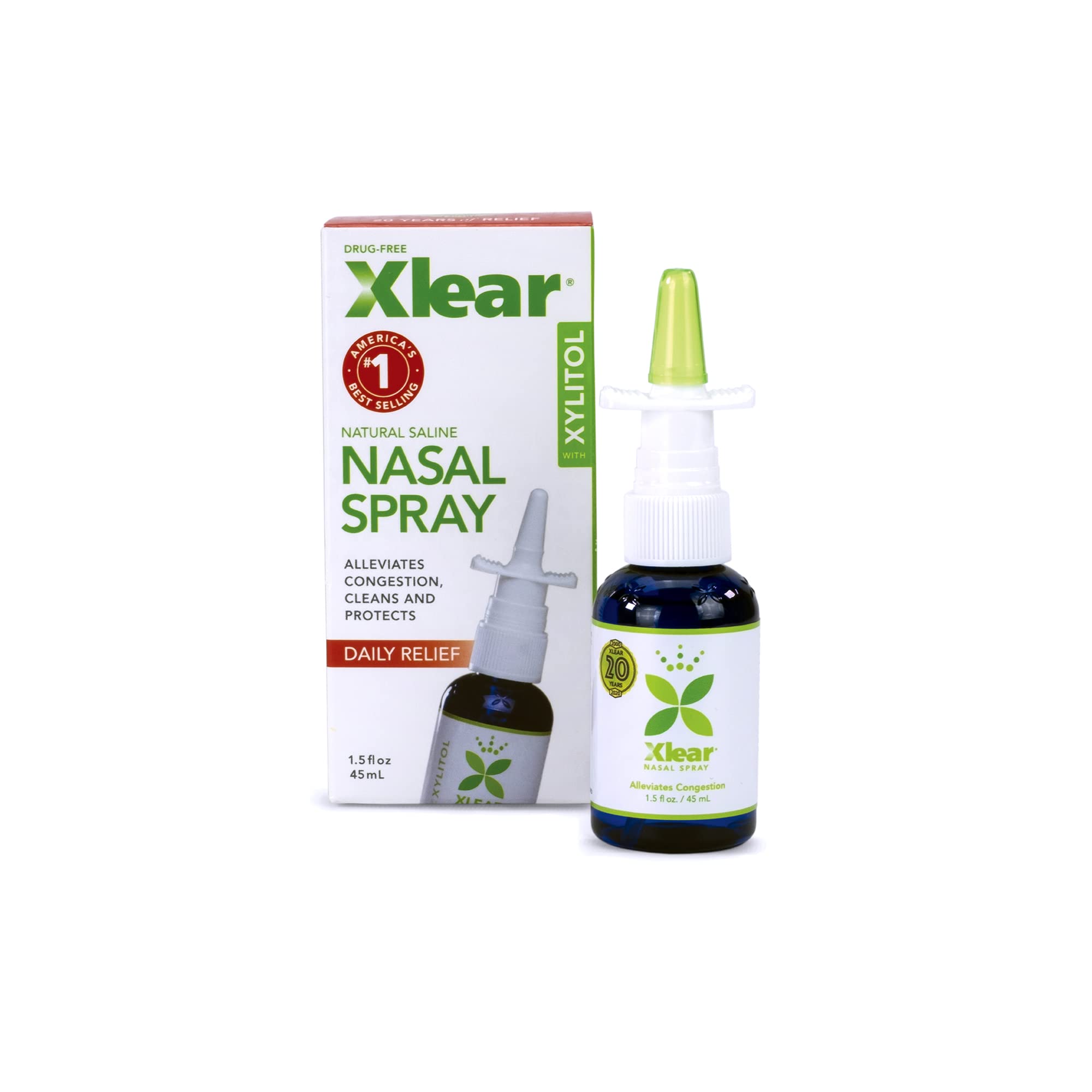 Xlear botella con xilitol para limpieza nasal y humectación diaria