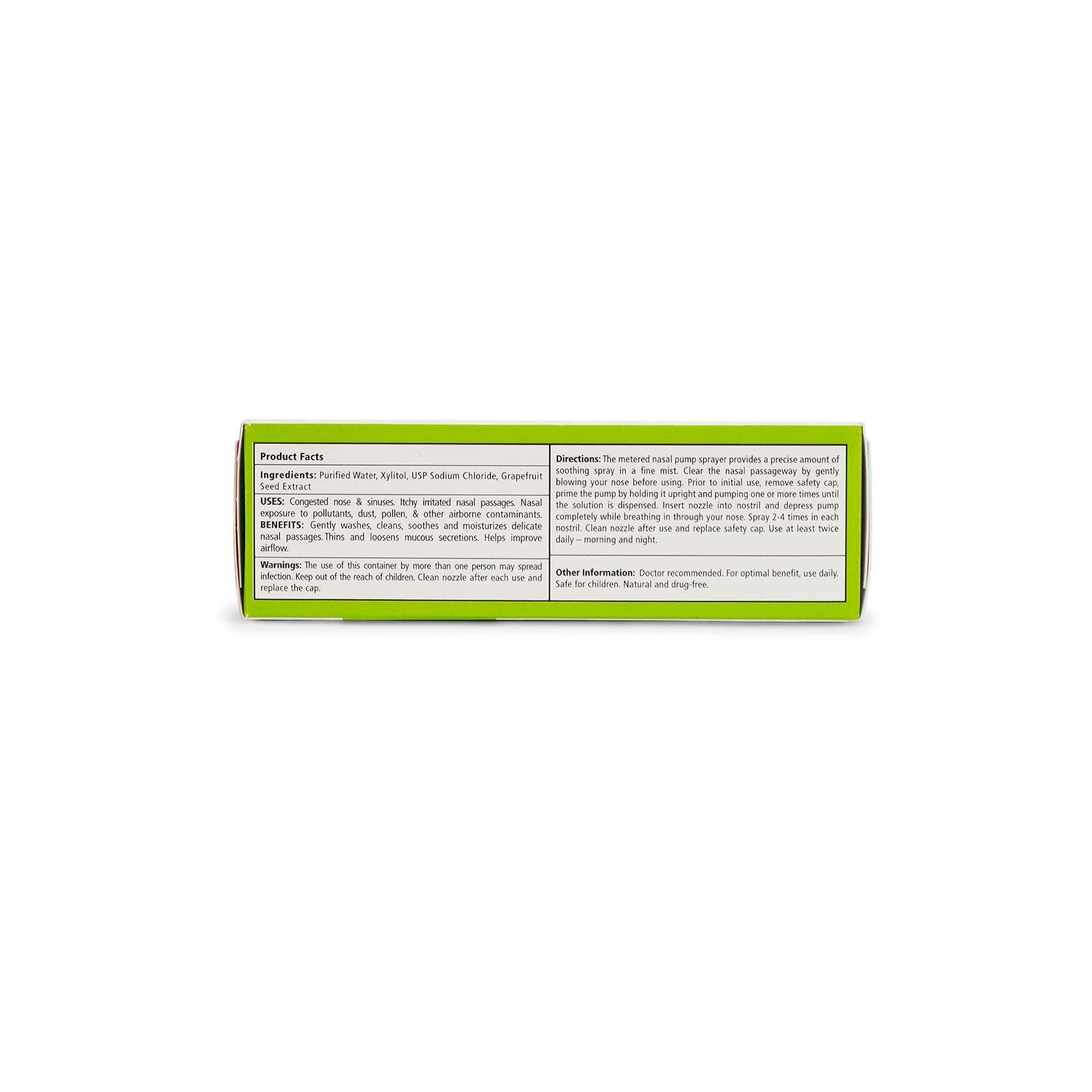 Xlear aerosol nasal con xilitol, dispensador fácil para uso diario.