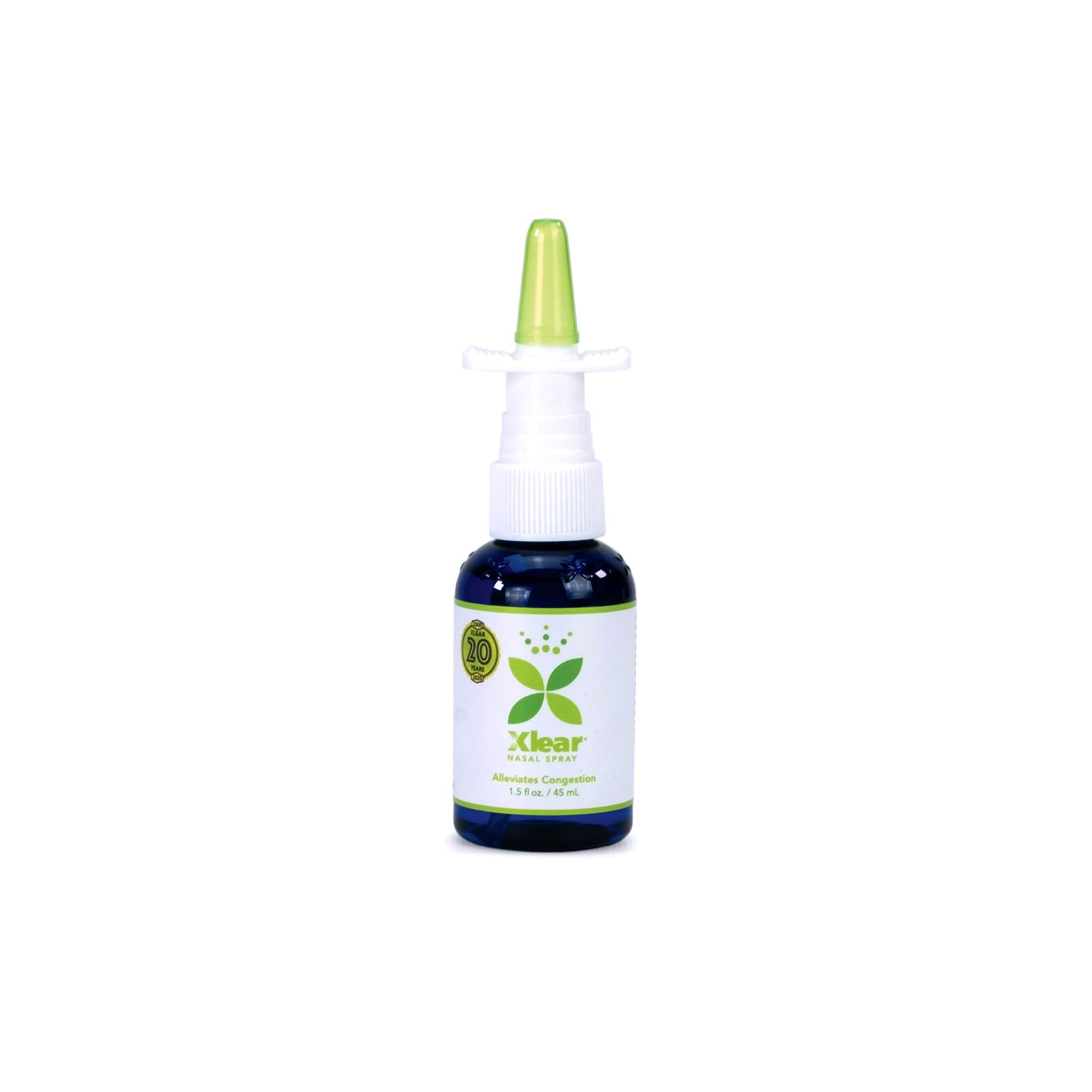 Xlear etiqueta del producto que resalta la fórmula suave y natural.