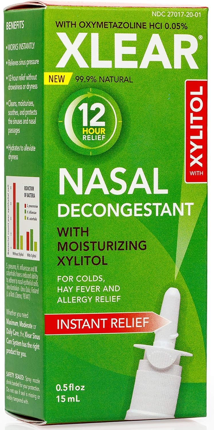 Xlear spray nasal con ingredientes naturales, sin aditivos innecesarios para el uso diario.