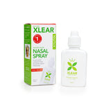 Spray nasal salino de Xlear para limpieza suave de vías nasales.