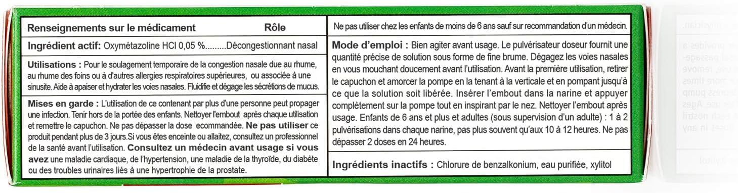 Xlear spray nasal con xilitol limpia y protege las vías nasales.