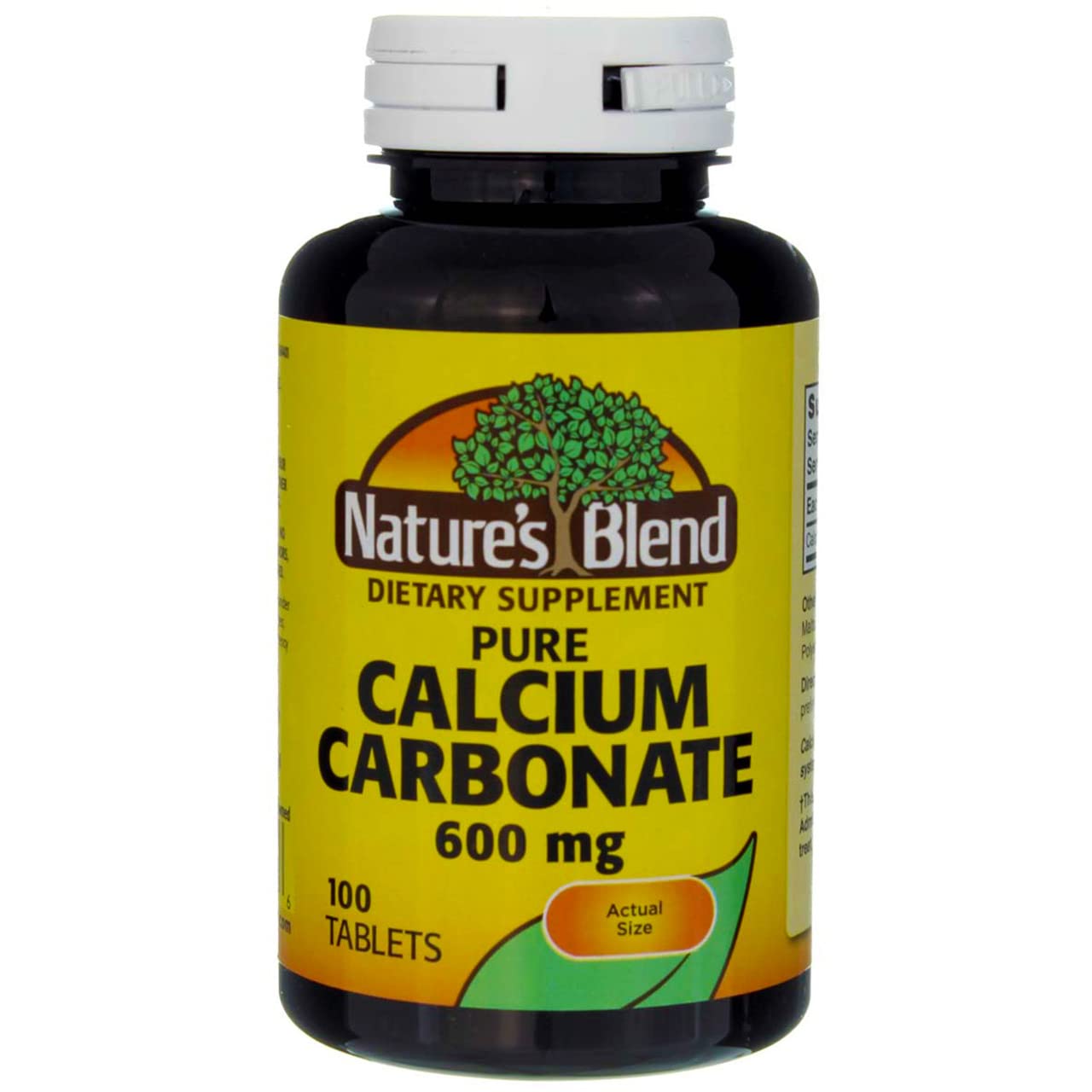 Xllent calcio-carbonato, caja frontal, opción diaria de suplemento de calcio 600 mg.