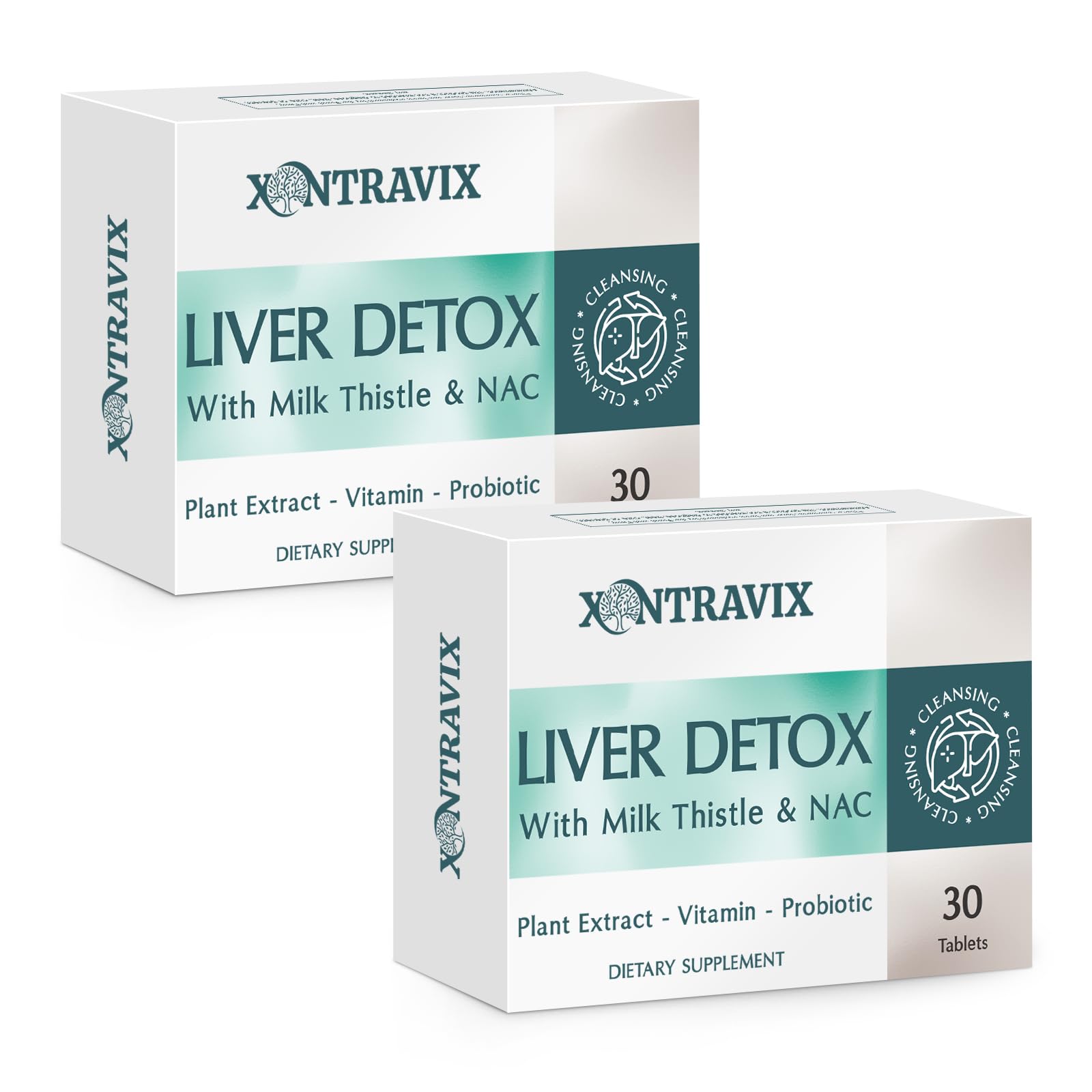 Xontravix Desintoxicación Hepática: frasco para soporte suave en la desintoxicación diaria