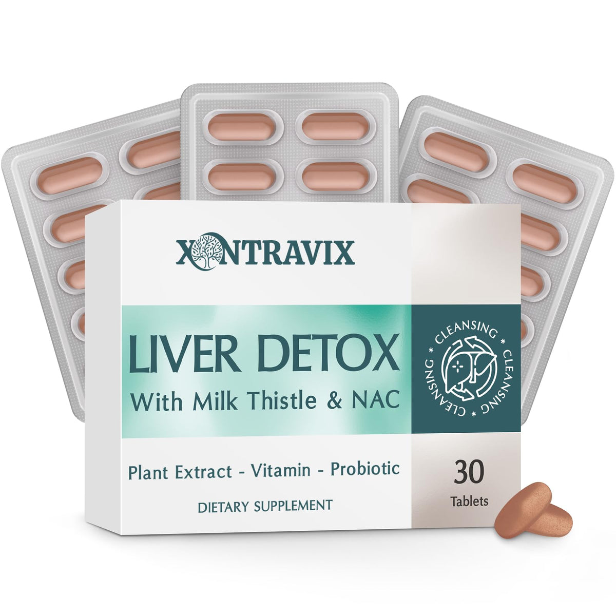 Xontravix Detox Hepático: botella para uso diario con consumo fácil