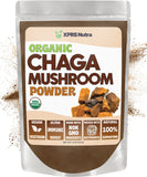 XPRS Nutra Chaga polvo orgánico puro, perfecto para tés antioxidantes.