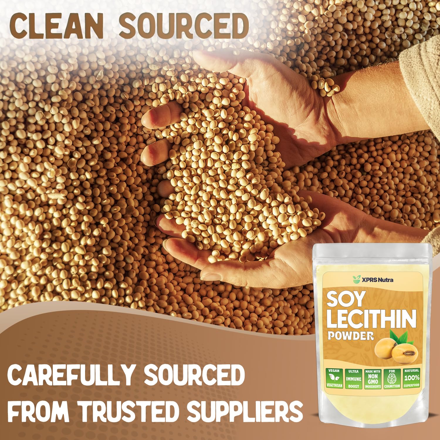 XPRS Nutra Emulsificante de lecitina de soja, grado alimentario para recetas.