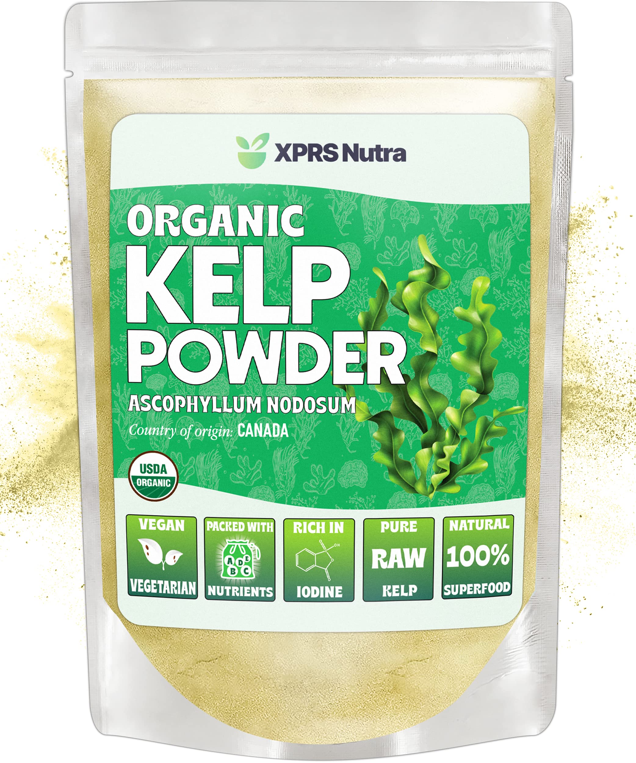 XPRS Nutra polvo de kelp ascophyllum nodosum, fuente natural de yodo.