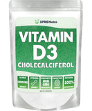 XPRS Nutra Vitamina D3 polvo sin sabor para equilibrio óseo.