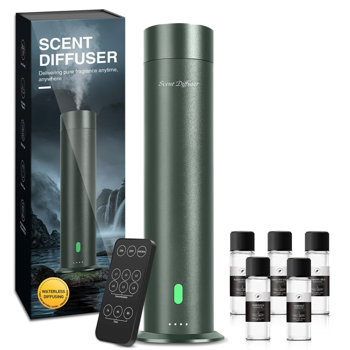 XspideM difusor sin agua torre sandgreen para salas amplias con aroma duradero.