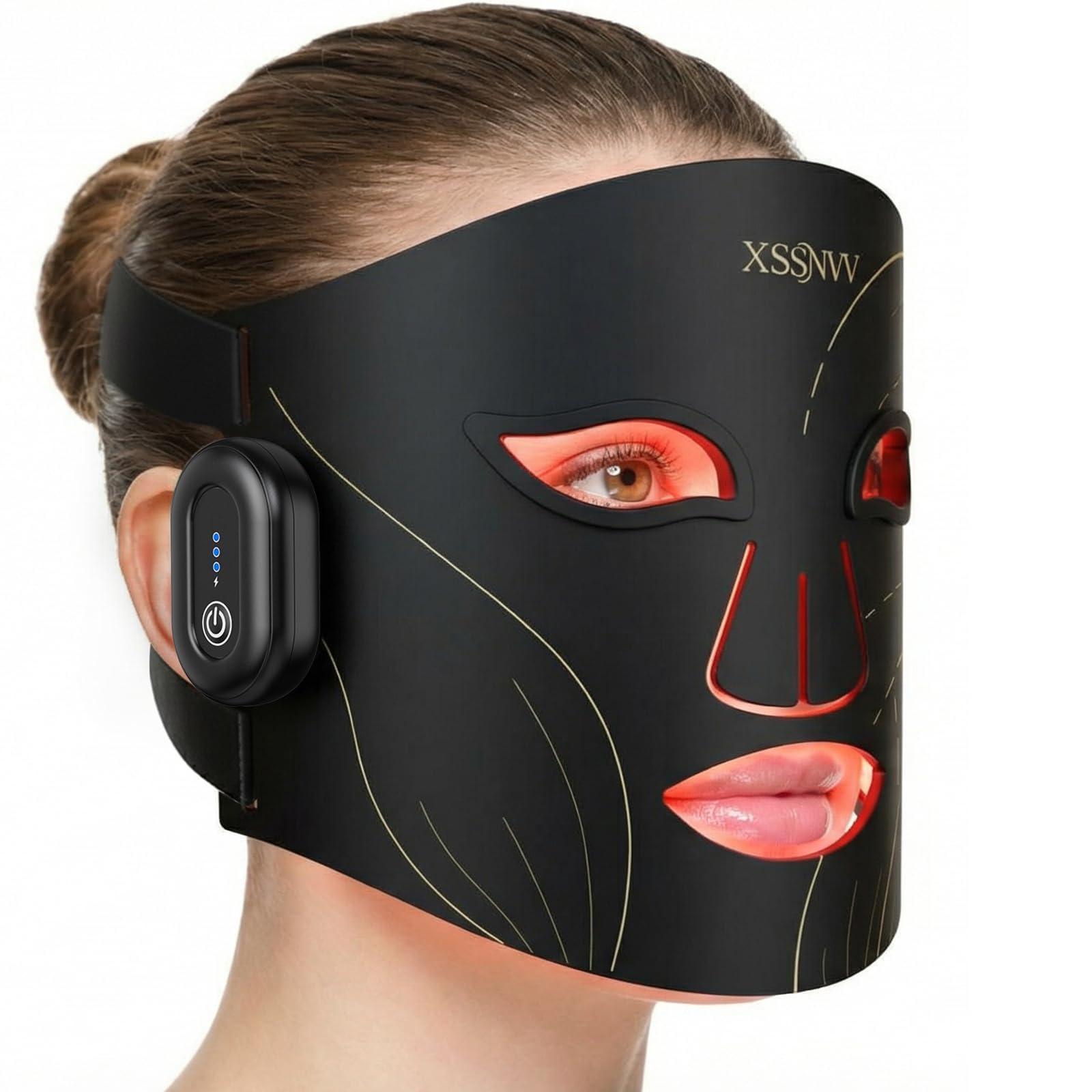XSSNVV mascarilla luz roja para uso diario en casa