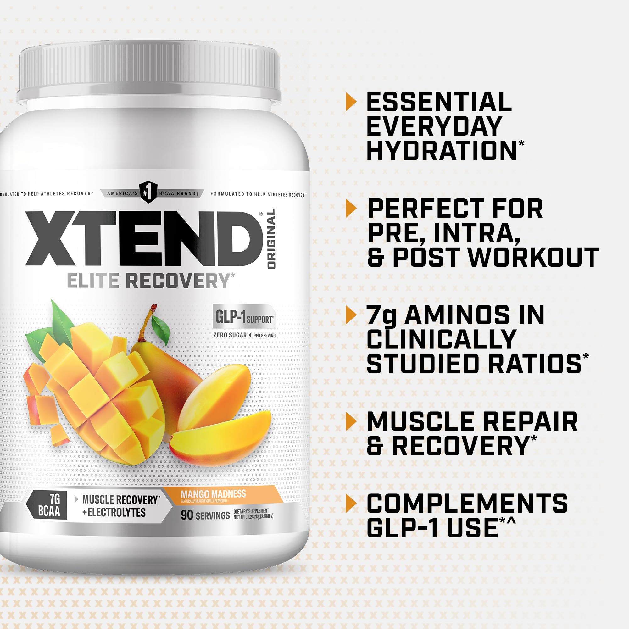 Bebida Xtend Mango Locura lista para tomar después del entrenamiento.