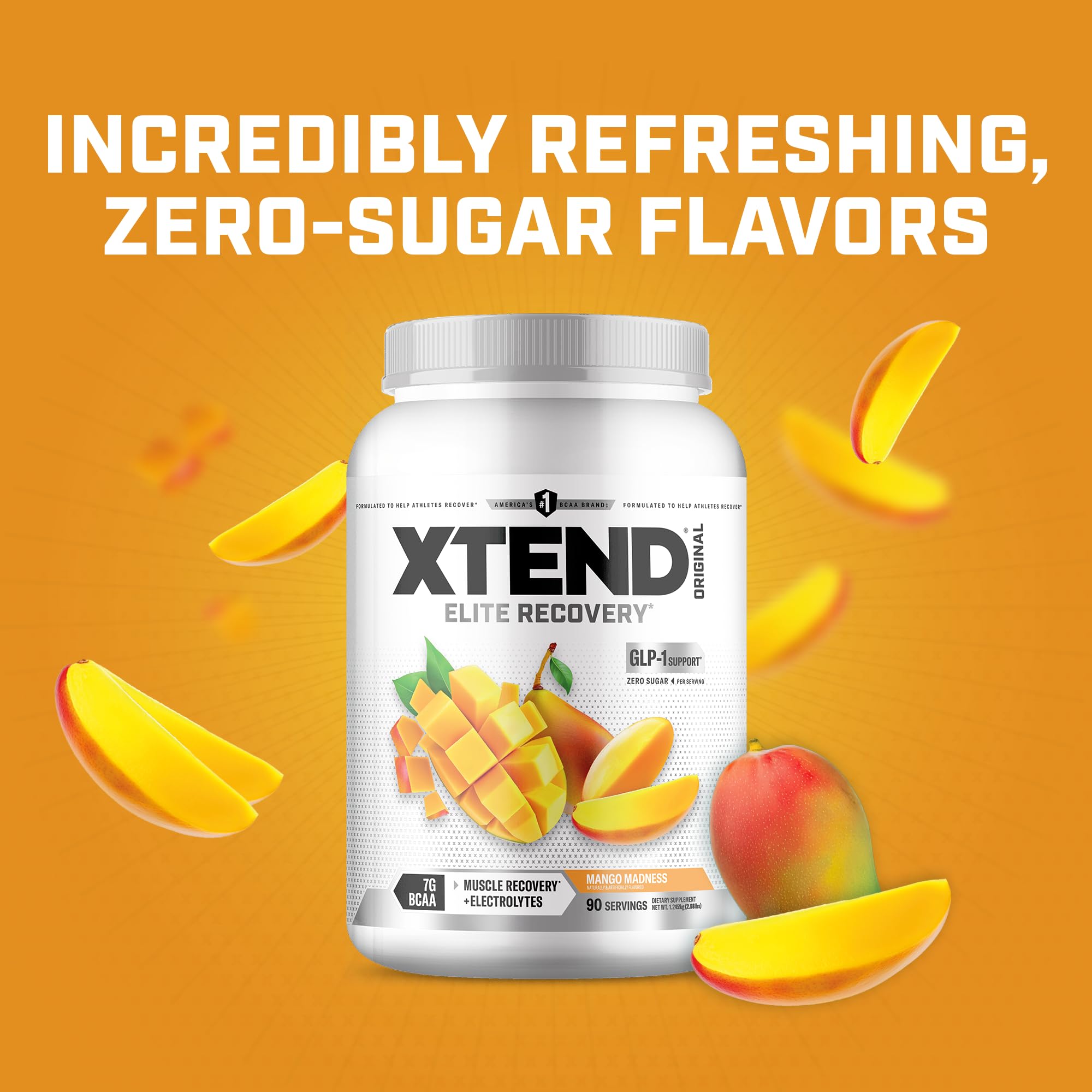 Vaso con Xtend Mango Locura preparado para la hidratación durante el entrenamiento.