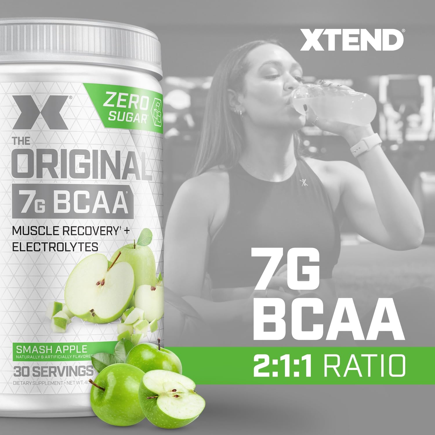 Xtend Original BCAA cuchara medidora para dosis precisas en sesiones intensas.