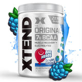 Xtend Original BCAA con sabor Airheads Caramelo, ideal para entrenar con sabor agradable.