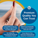 Xtendlife Omega 3 QH: etiqueta que destaca CoQ10 para energía y salud cardíaca.