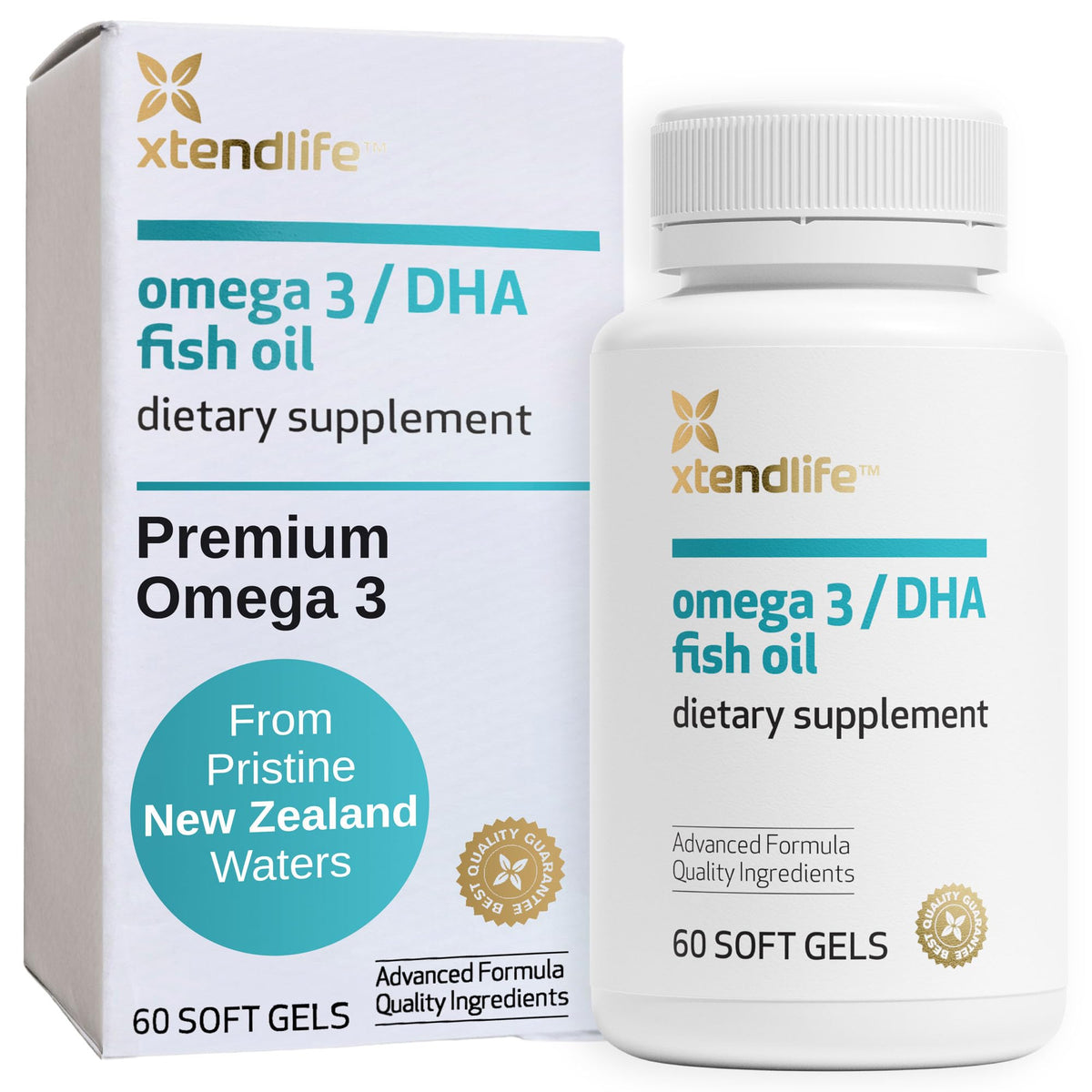 Xtendlife Omega3 DHA EPA cápsulas: forma conveniente para apoyar la salud diaria.
