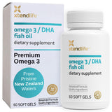 Xtendlife Omega3 DHA EPA cápsulas: forma conveniente para apoyar la salud diaria.
