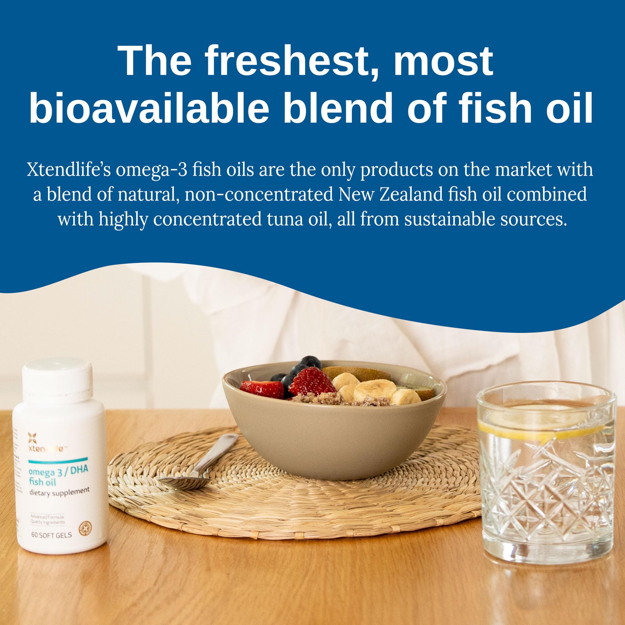 Xtendlife Omega3 proveedores sostenibles: ingredientes certificados para pureza y frescura.