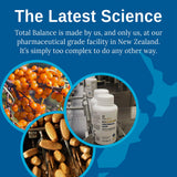 Xtendlife Total Balance empaque con iconos de salud para digestión y corazón.
