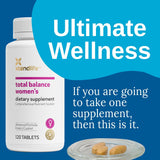 Cápsulas Xtendlife Total Balance para mujer, soporte nutritivo de energía diaria.
