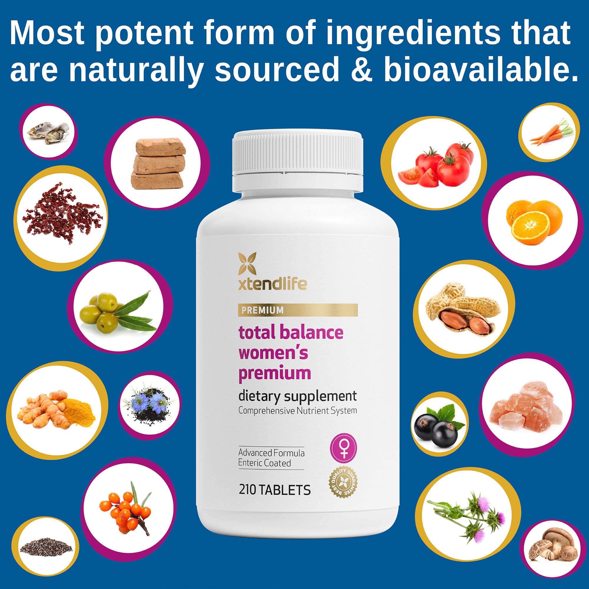 Xtendlife Total Balance Mujeres, lista de ingredientes y antioxidantes útiles