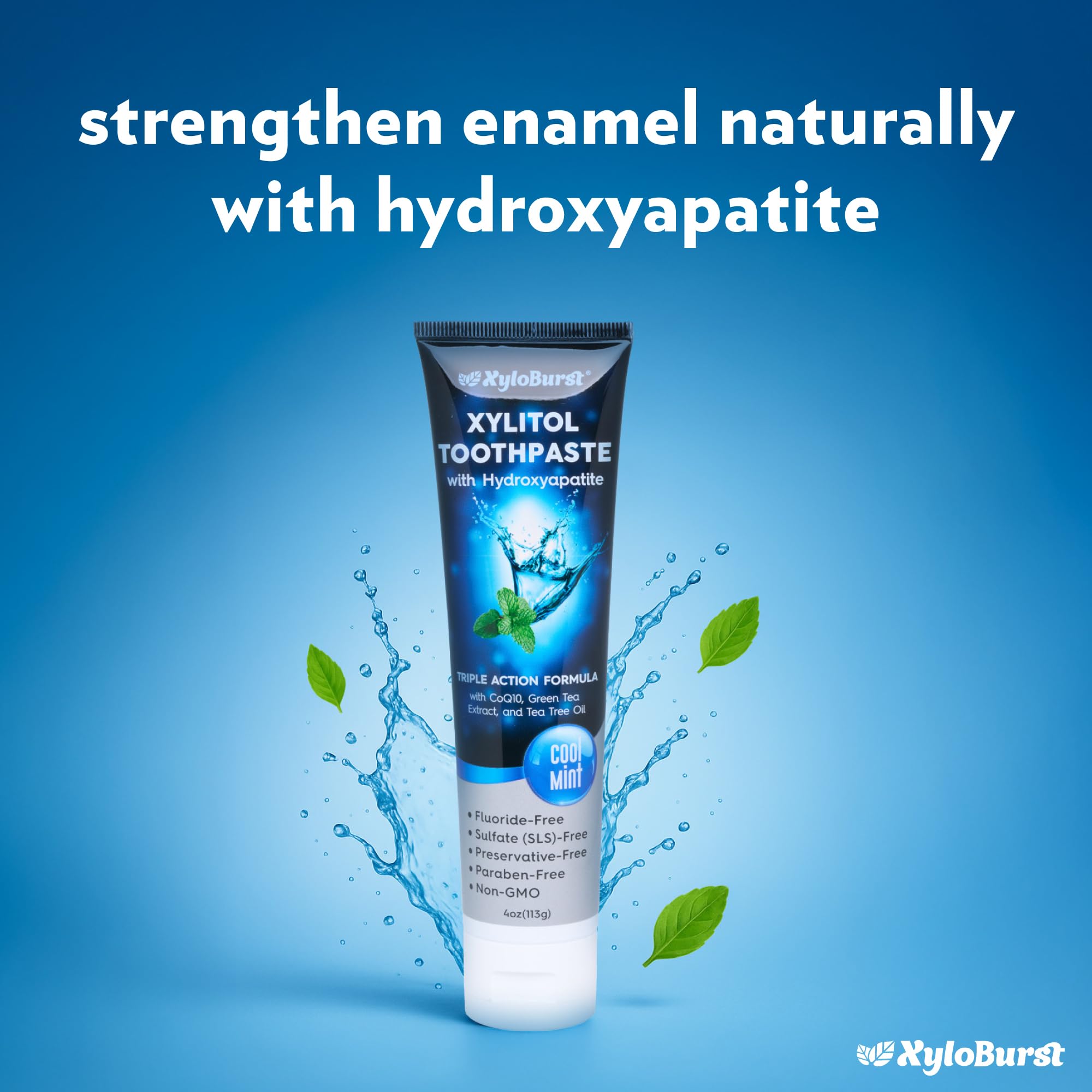 Envase de Xyloburst para aliento fresco en el baño