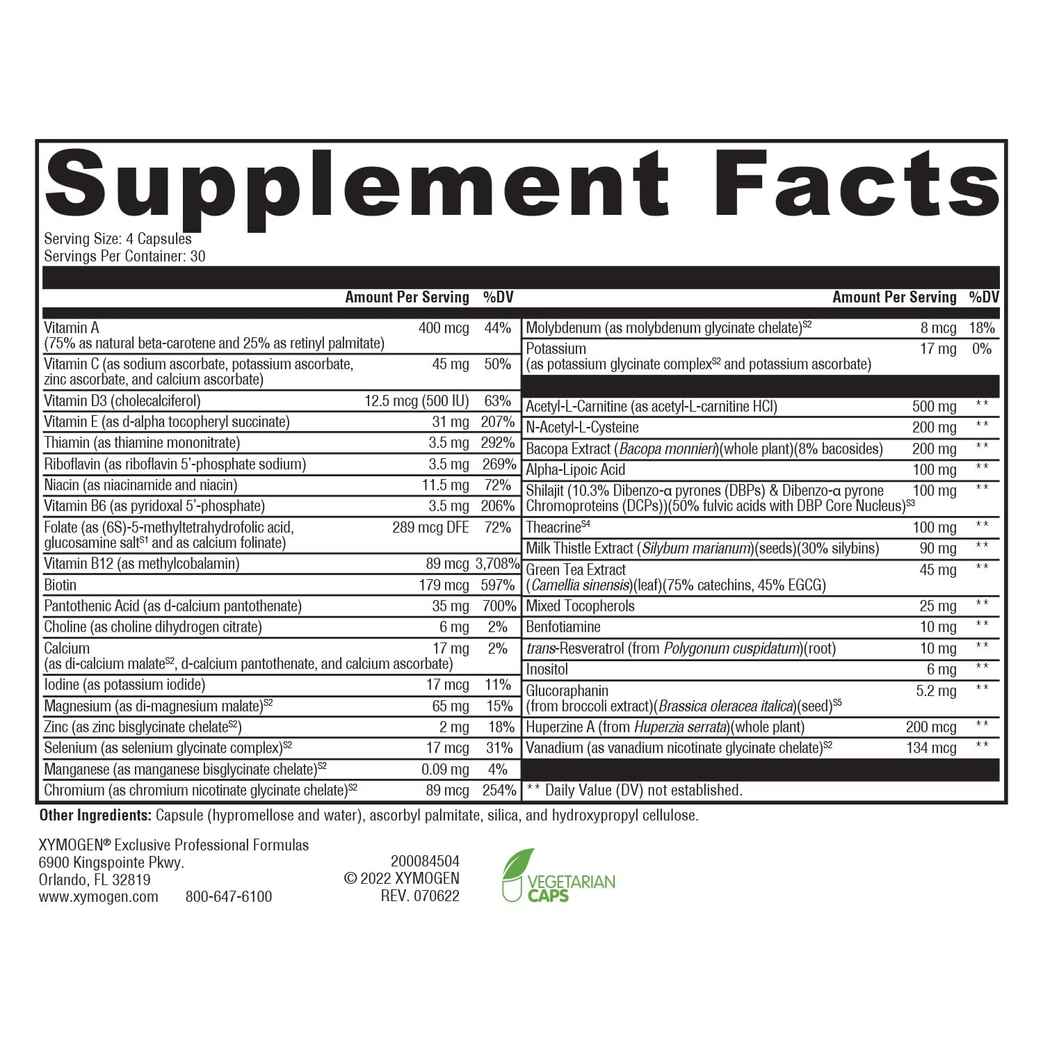 XYMOGEN ActivNutrients Performance en botella, cápsulas fáciles de incorporar