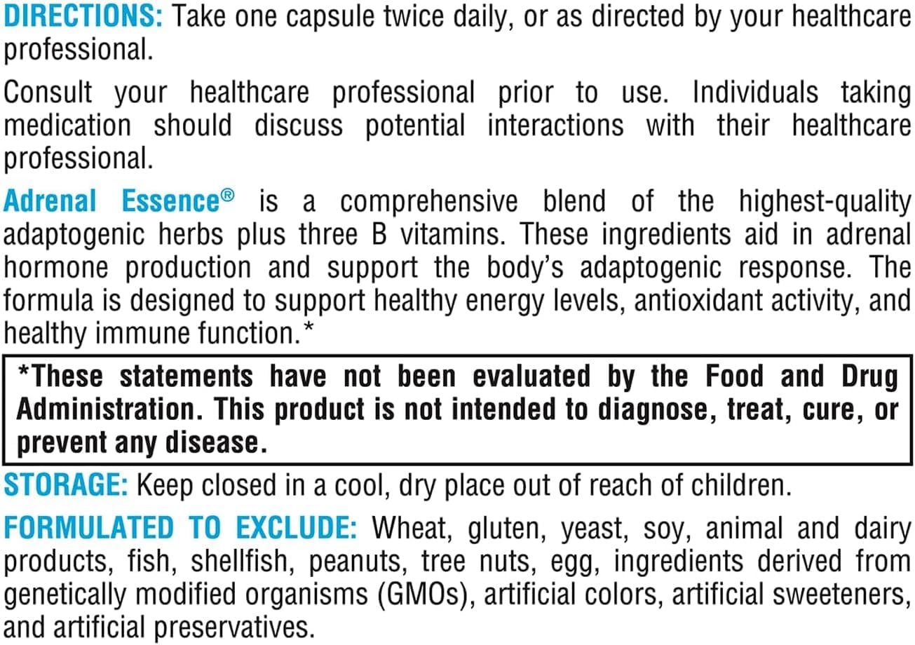 XYMOGEN Adrenal Essence: cápsulas en empaque listo para viaje