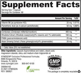 XYMOGEN Adrenal Essence: frasco transparente muestra cápsulas fáciles de usar