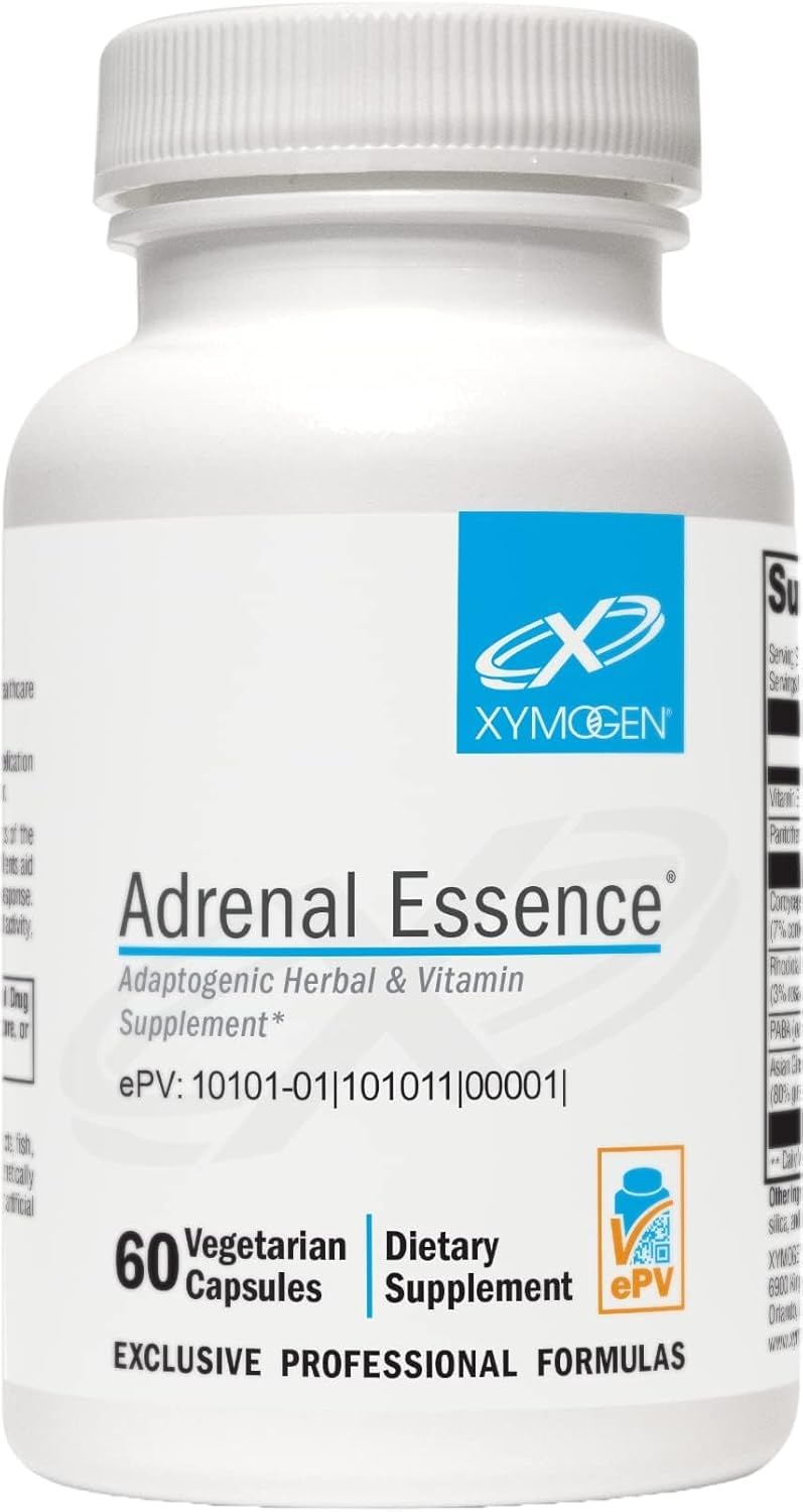 XYMOGEN Adrenal Essence: frasco-vertido para energía diaria y manejo del estrés