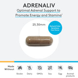 XYMOGEN Adrenaliv: cápsulas aptas para dietas sin gluten.