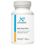 Xymogen arroz-fermentado-levadura: botella lista para apoyar la salud cardiovascular.