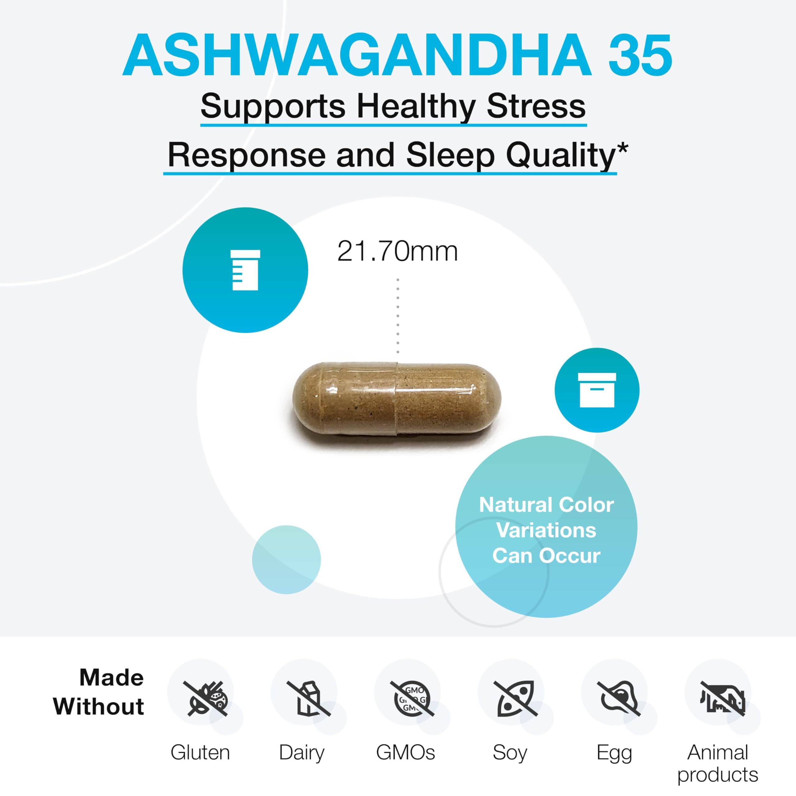 XYMOGEN Ashwagandha 35: cápsulas en mano para una rutina conveniente.