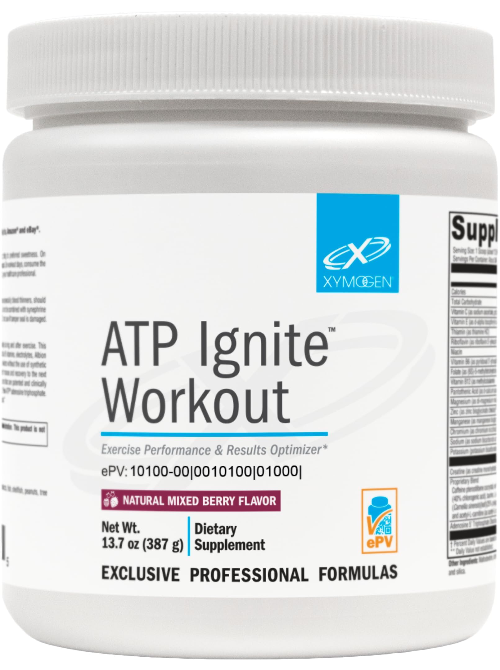 XYMOGEN ATP Ignite: empaque práctico para entrenamientos diarios.