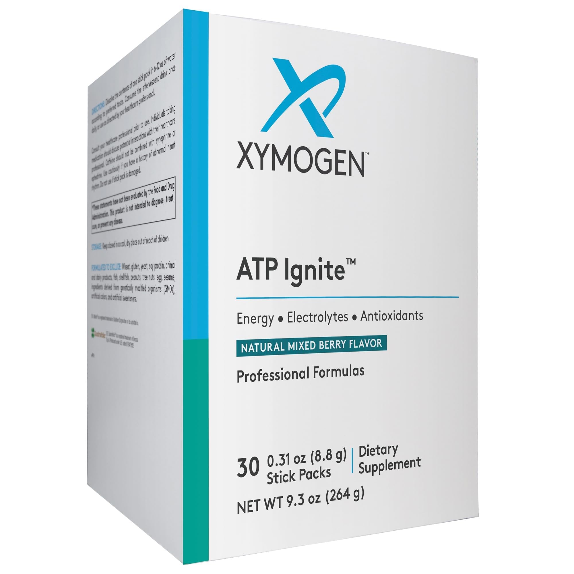 xymogen atp ignite polvo frambuesa para recargar energía durante el entrenamiento.