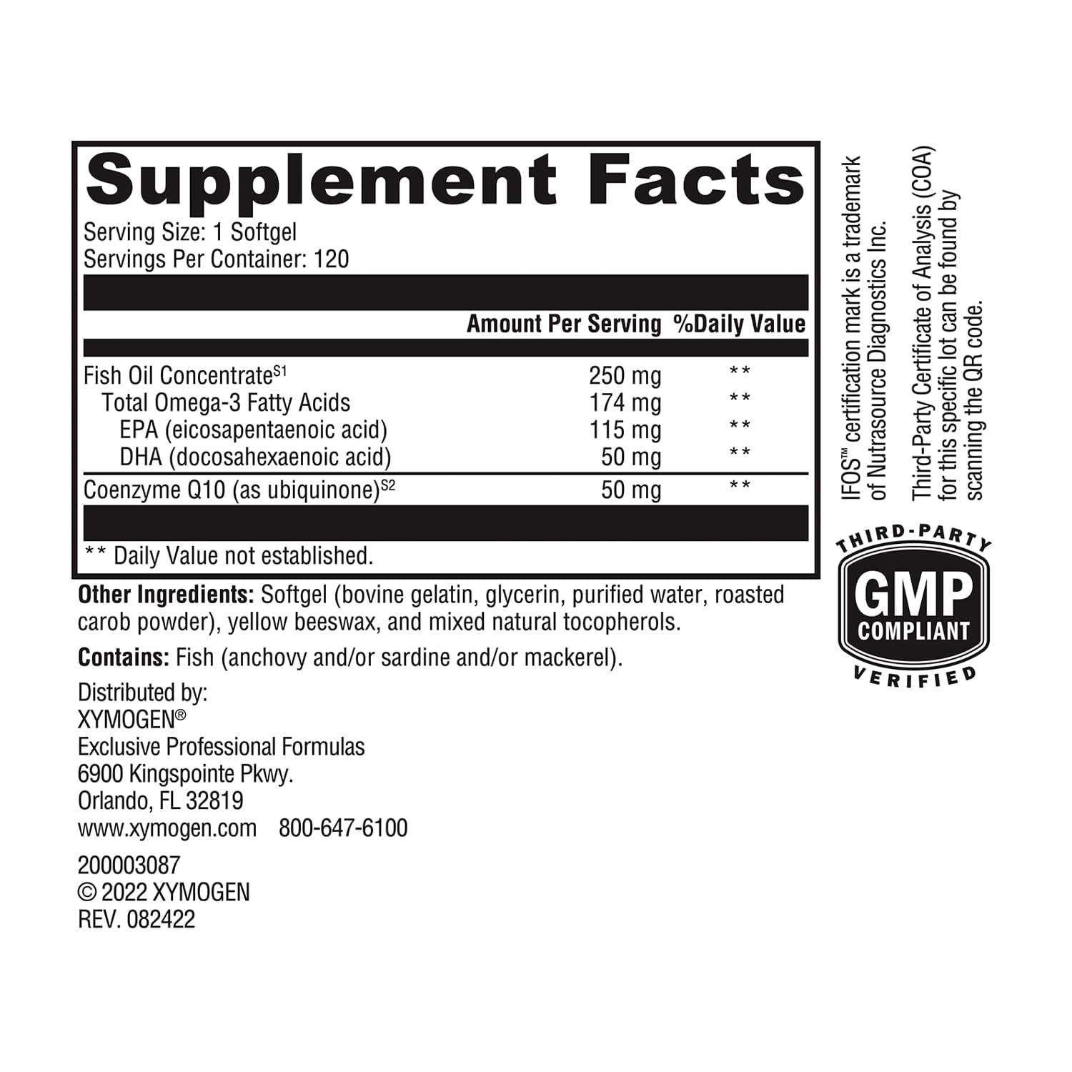 XYMOGEN CoQmax Omega 50 mg: cápsulas suaves con absorción mejorada