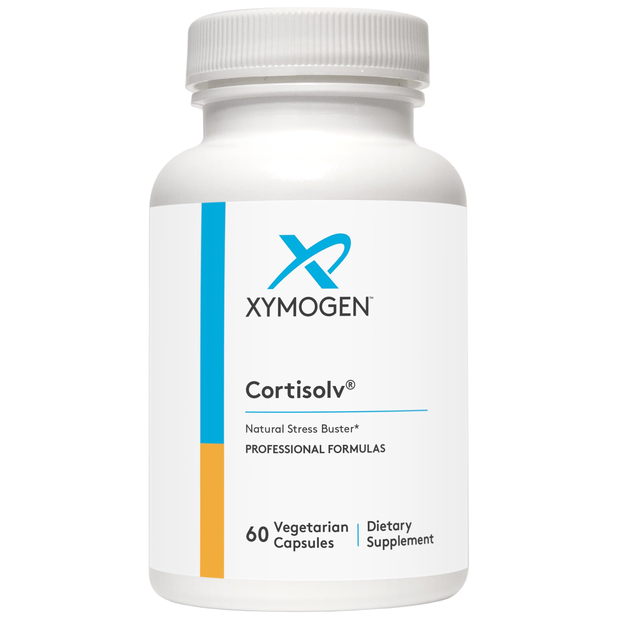 XYMOGEN Cortisolv, caja de empaque: presentación limpia y fácil de almacenar