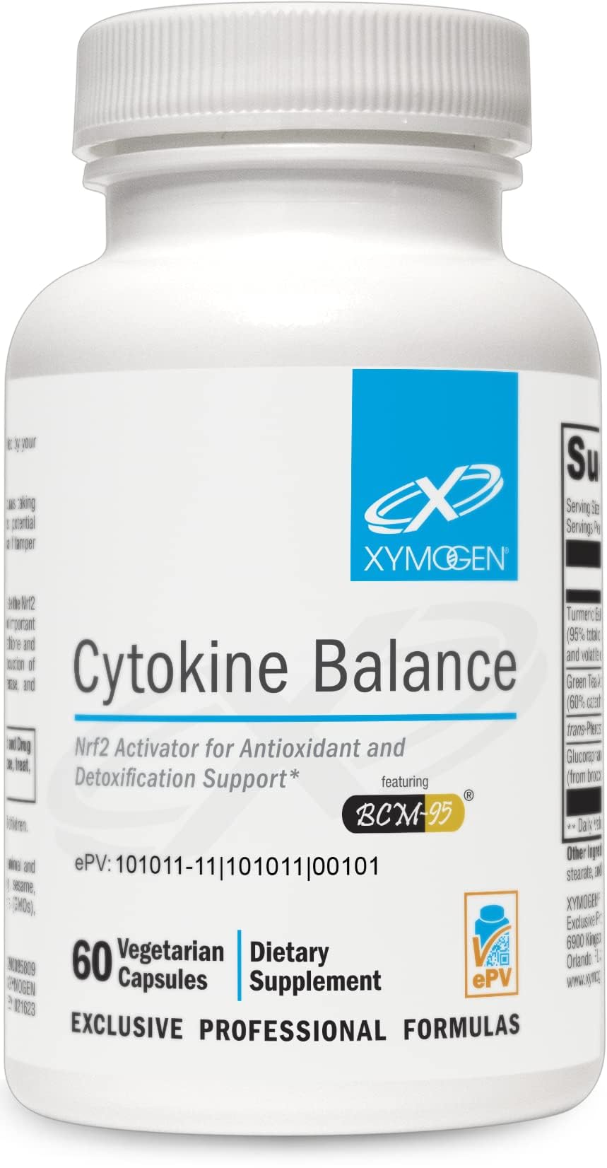 XYMOGEN Cytokine Balance botella frontal, apoyo antioxidante diario