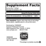 Xymogen D3 2000, caja del producto, opción de alto rendimiento para apoyar la salud ósea.
