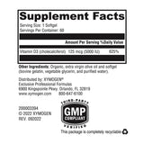 Xymogen D3 5000 dosis: cápsula diaria para apoyo nutricional de vitamina D.