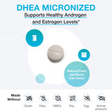 Tabletas micronizadas XYMOGEN DHEA con textura suave para tragar