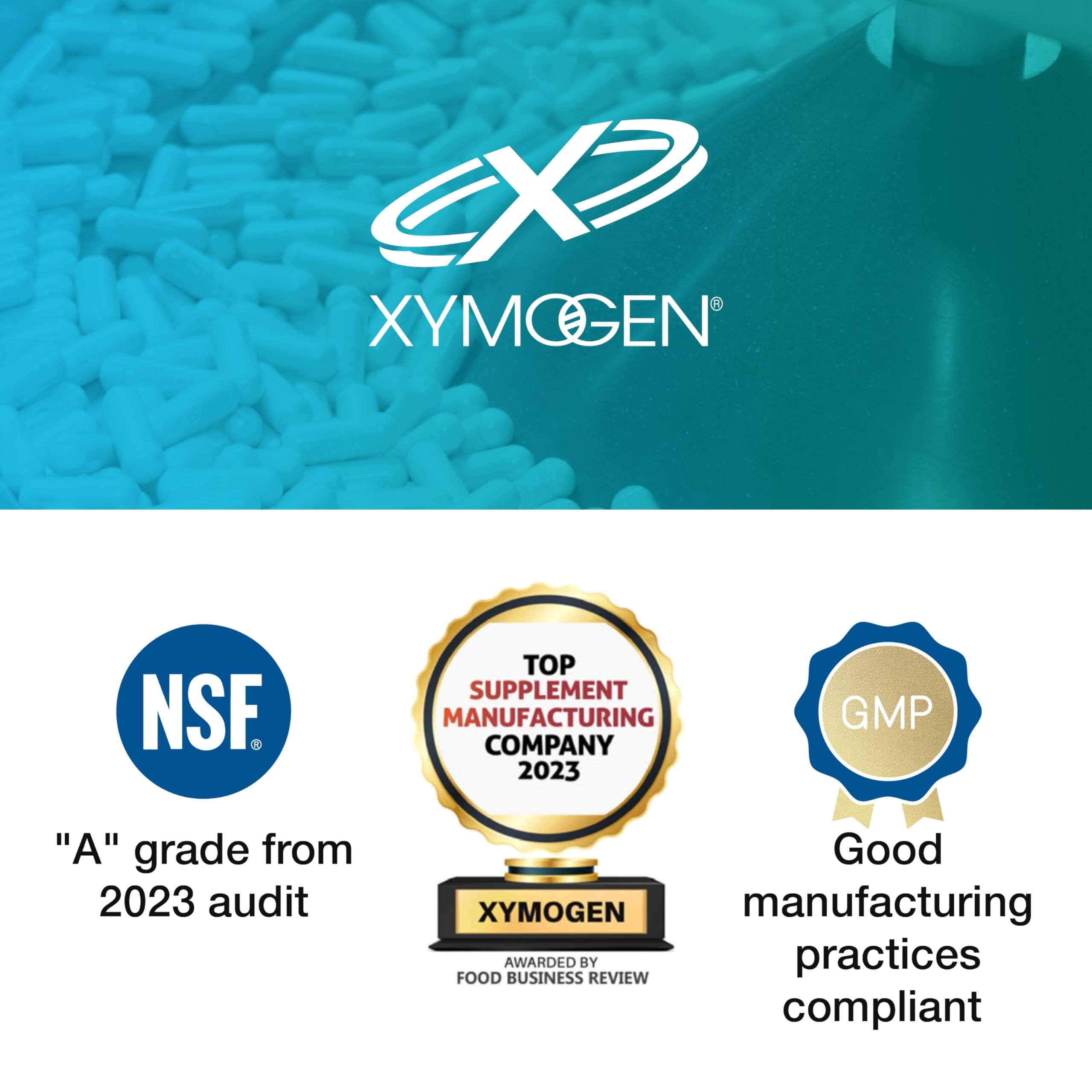 XYMOGEN DHEA: tapa y sello de seguridad para tranquilidad.