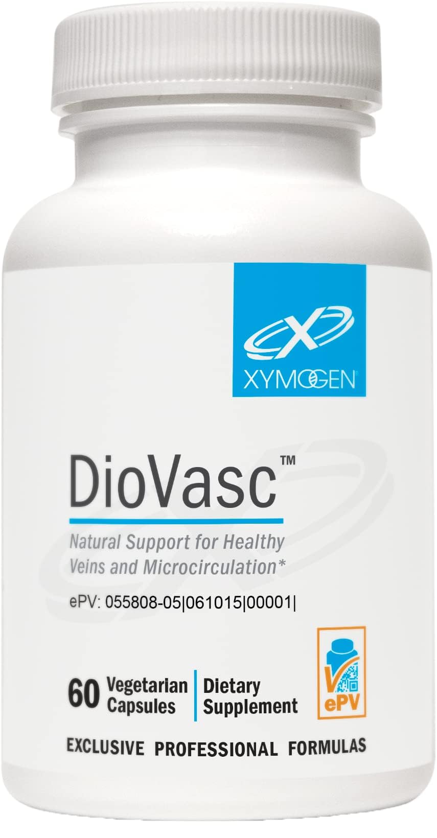 XYMOGEN DioVasc: botella de cápsulas para apoyar la circulación