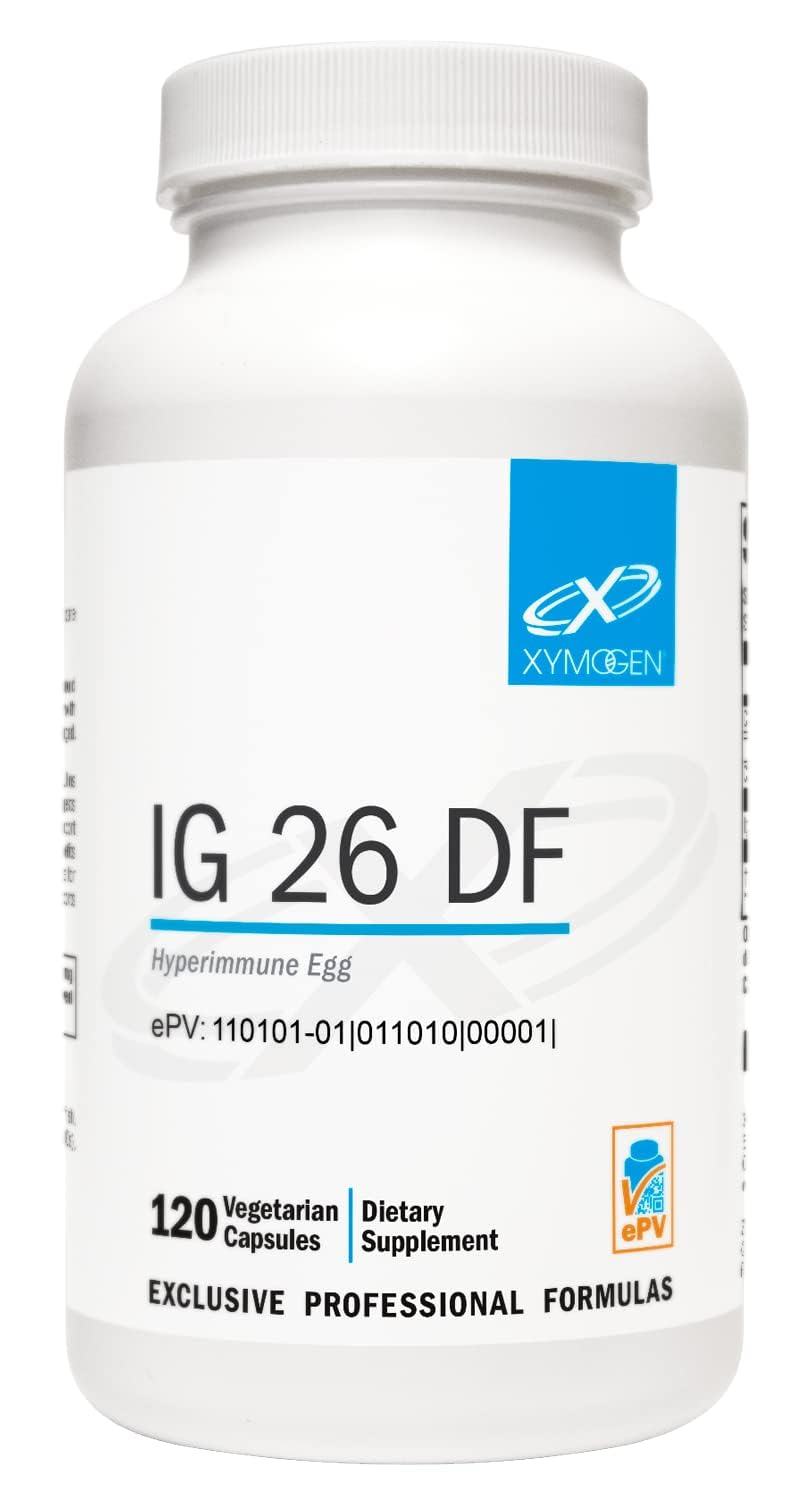 XYMOGEN IG 26 DF: cápsulas sin lácteos para apoyar la salud intestinal.