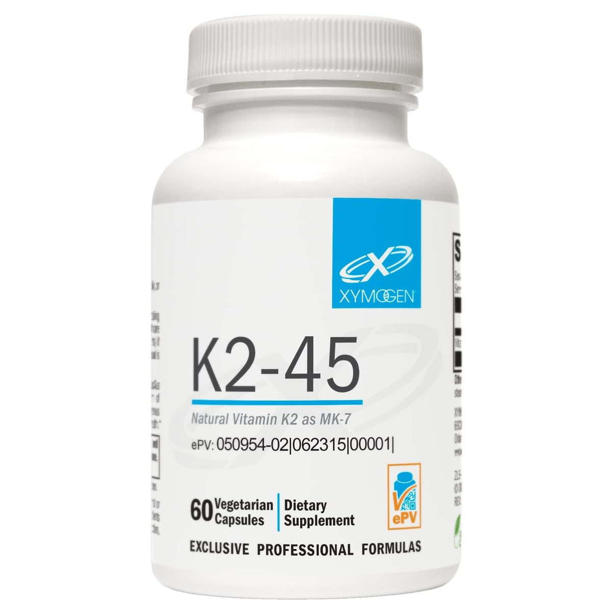 XYMOGEN K2-45 botella: presentación para dosis diarias seguras