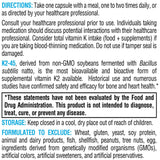 XYMOGEN K2-45 etiqueta: información clara de ingredientes y origen
