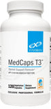 Frasco de XYMOGEN MedCaps T3 con cápsulas para apoyo tiroideo diario.